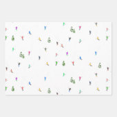 Skiing Illustratie bij holiday Alpine Skiers Inpakpapier Vel (Voorkant 2)