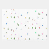 Skiing Illustratie bij holiday Alpine Skiers Inpakpapier Vel (Voorkant)