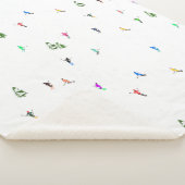 Skiing Illustratie bij holiday Alpine Skiers Sherpa Deken (3/4)