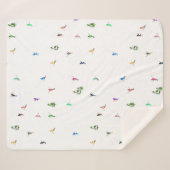 Skiing Illustratie bij holiday Alpine Skiers Sherpa Deken (Voorkant (horizontaal))