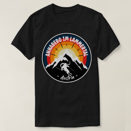 Skiing in Annaberg im Lammertal Austria T-shirt (Design voorkant)