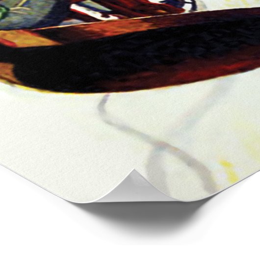 Skiing in Arosa, Zwitserland Poster (Hoek)