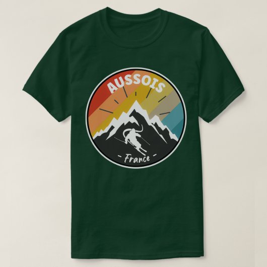 Skiing in Aussois Frankrijk T-shirt (Design voorkant)