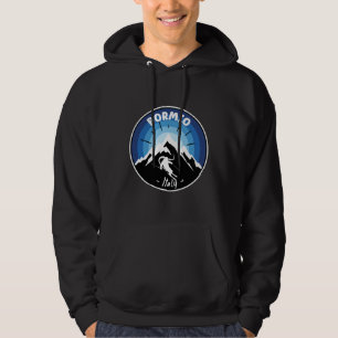 Skiing in Bormio Italy Blue Hoodie