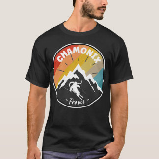 Skiing in France Chamonix T-shirt