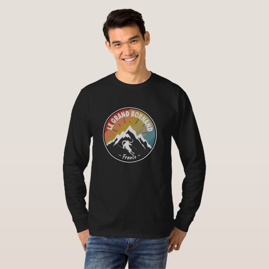Skiing in frankrijk Le Grand Bornand T-shirt (Voorkant volledig)