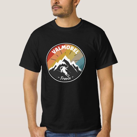 Skiing in Frankrijk Valmorel T-shirt (Voorkant)