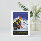 Skiing in Garmisch-Partenkirchen, Duitsland Briefkaart (Staand voorkant)