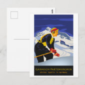 Skiing in Garmisch-Partenkirchen, Duitsland Briefkaart (Voorkant / Achterkant)