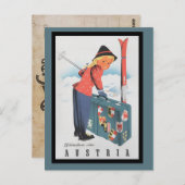  Skiing in het Briefkaart Oostenrijk (Voorkant / Achterkant)