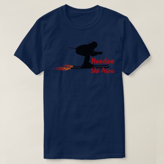 Skiing in het gebied van de Hoodoo Ski T-shirt (Design voorkant)