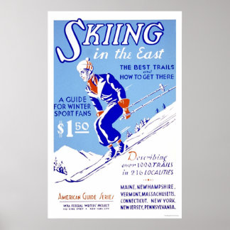 Skiing in het oosten van 1939 WPA Poster