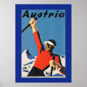  Skiing in het Poster Oostenrijk (Voorkant)