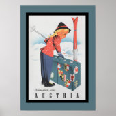  Skiing in het Poster Oostenrijk (Voorkant)