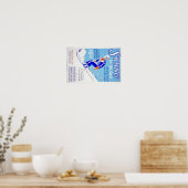 Skiing in het Poster van het Oosten WPA (Keuken)