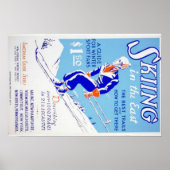  Skiing in het Poster van het Oosten WPA (Voorkant)