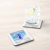 Skiing in het Poster van het Oosten WPA Drankjes Onderzetter (Rechterzijde)