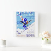 Skiing in het Poster van het Oosten WPA Vierkante Klok (Huis)