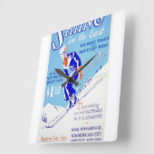 Skiing in het Poster van het Oosten WPA Vierkante Klok (Hoek)