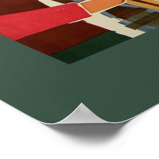 Skiing in het Poster van Zwitserland (Hoek)