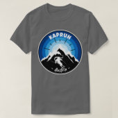 Skiing in Kaprun Austria Blue T-shirt (Design voorkant)