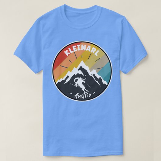 Skiing in Kleinarl Oostenrijk T-shirt (Design voorkant)
