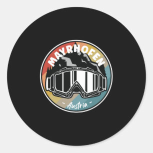 Skiing in Mayrhofen Oostenrijk Ronde Sticker