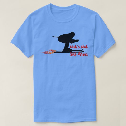 Skiing in Nubs Nob Ski Area T-shirt (Design voorkant)