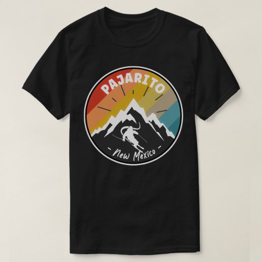 Skiing in Pajarito in New Mexico T-shirt (Design voorkant)