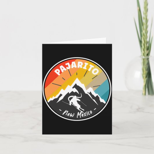 Skiing In Pajarito New Mexico Kaart (Voorkant)