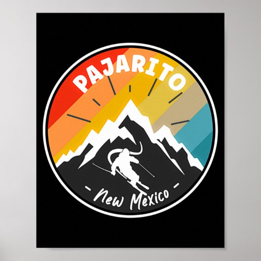 Skiing In Pajarito New Mexico Poster (Voorkant)