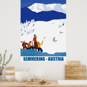 Skiing in Semmering, Oostenrijk Poster (Keuken)