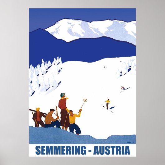 Skiing in Semmering, Oostenrijk Poster (Voorkant)