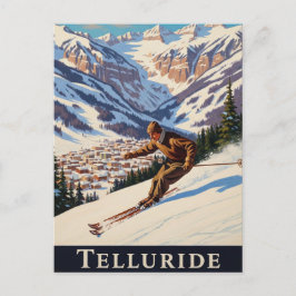 Skiing in Telluride Colorado Briefkaart