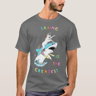 Skiing is de grootste Unicorn die groot rondloopt T-shirt