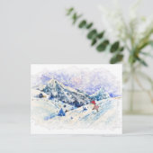 Skiing is Fun Briefkaart (Staand voorkant)