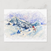 Skiing is Fun Briefkaart (Voorkant)