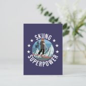 Skiing is Mijn Superpower Briefkaart (Staand voorkant)
