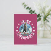 Skiing is Mijn Superpower Briefkaart (Staand voorkant)
