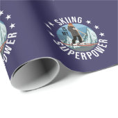 Skiing is Mijn Superpower Cadeaupapier (Rol Hoek)