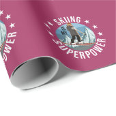 Skiing is Mijn Superpower Cadeaupapier (Rol Hoek)