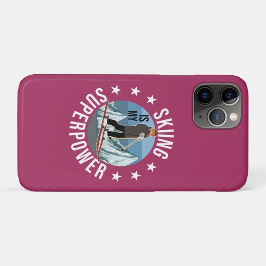 Skiing is Mijn Superpower Case-Mate iPhone Case (Achterkant (horizontaal))