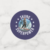 Skiing is Mijn Superpower Confetti (Kleine voorkant)