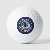 Skiing is Mijn Superpower Golfballen (Voorkant)