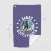 Skiing is Mijn Superpower Golfhanddoek (Insitu)