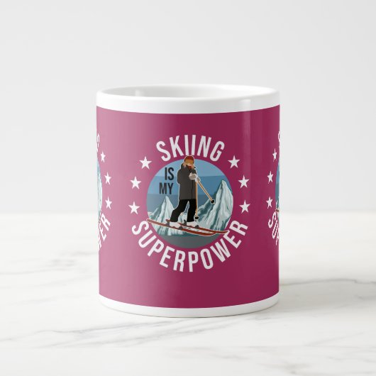 Skiing is Mijn Superpower Grote Koffiekop (Voorkant)
