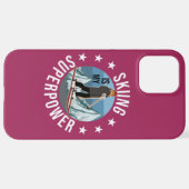 Skiing is Mijn Superpower iPhone Hoesje (Achterkant horizontaal)