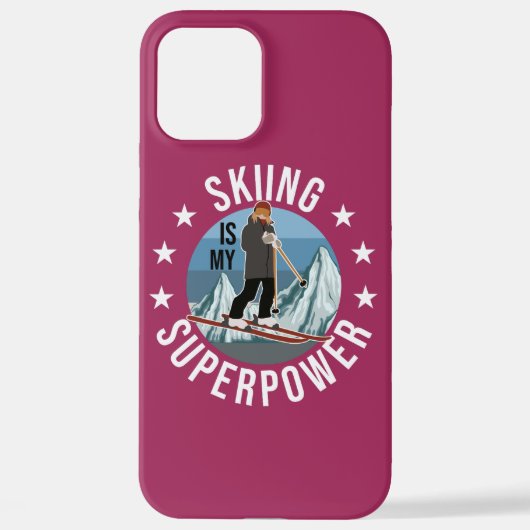 Skiing is Mijn Superpower iPhone Hoesje (Achterkant)