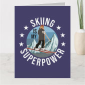 Skiing is Mijn Superpower Kaart (Voorkant)