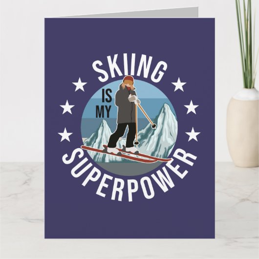 Skiing is Mijn Superpower Kaart (Voorkant)